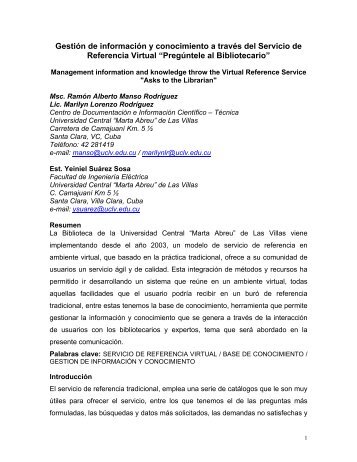 o documento PDF - Biblioteca Virtual de las Ciencias en Cuba