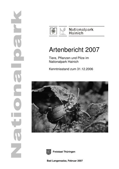 Artenbericht 2007 - Nationalpark Hainich