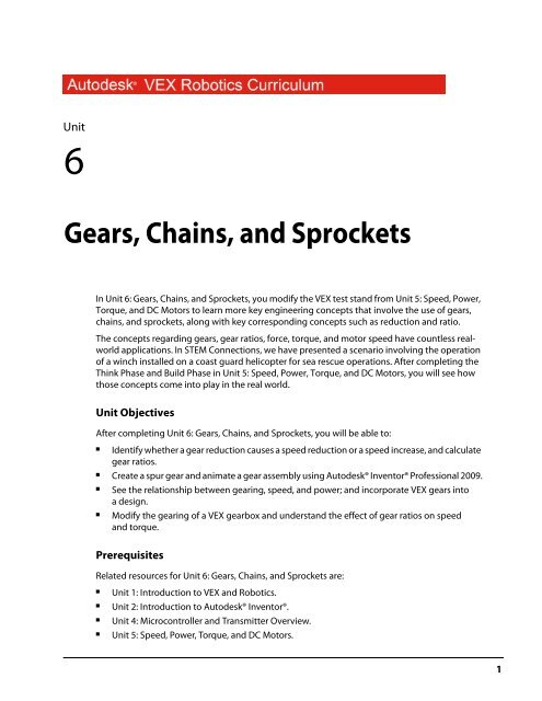 Gears, Chains, and Sprockets - VEX Robotics