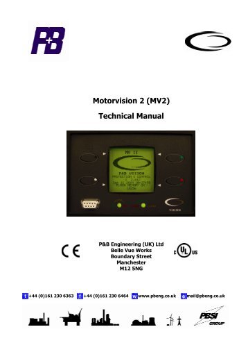 Motorvision 2 (MV2) Technical Manual - PBSI Group Ltd