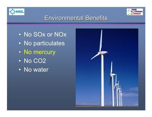 The $$ and Sense of Wind Energy - Noble Environmental Power