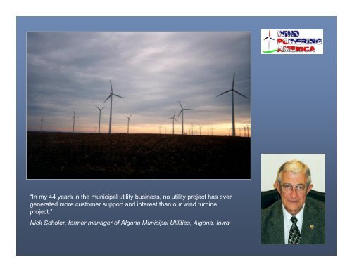 The $$ and Sense of Wind Energy - Noble Environmental Power