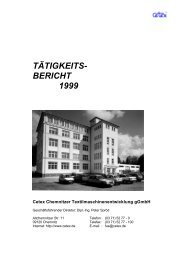 TÄTIGKEITS- BERICHT 1999 - Cetex Institut für Textil