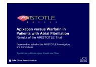 Apixaban versus Warfarin in Patients with Atrial Fibrillation