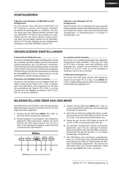 USER MANUAL LCDtMonitor Belinea 10 17 15 - ECT GmbH