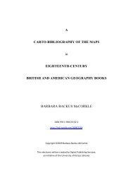 A CARTO-BIBLIOGRAPHY OF THE MAPS in EIGHTEENTH ...