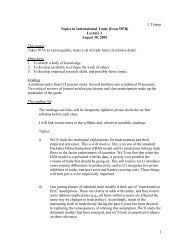 1 J. Tybout Topics in International Trade (Econ 507B) Lecture 1 ...