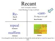 Prefix Root Word(s)