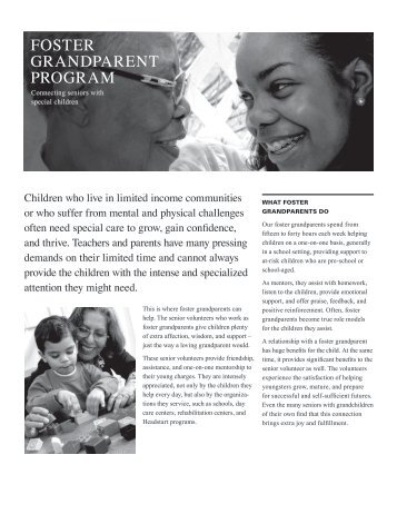 FOSTER GRANDPARENT PROGRAM - UCAN