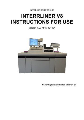 INTERRLINER V8 INSTRUCTIONS FOR USE - Mechatronics home