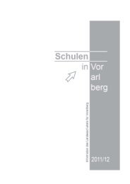 Handbuch Schulen in Vorarlberg 2011/12 - Landesschulrat für ...