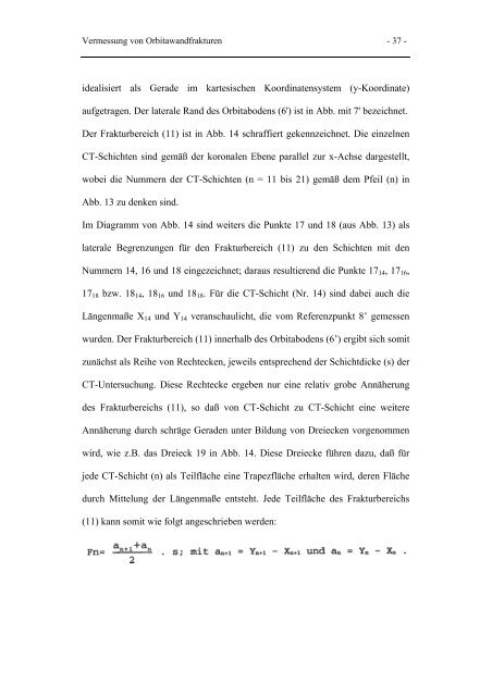 QUANTITATIVE VERMESSUNG VON FRAKTUREN DER ORBITA