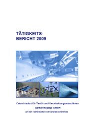 TÄTIGKEITS- BERICHT 2009 - Cetex Institut für Textil