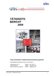 TÄTIGKEITS- BERICHT 2004 - Cetex Institut für Textil