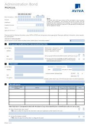 Administration bond proposal form (PDF 126KB) - Aviva