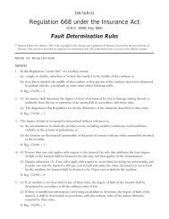 Ontario Fault Determination Rules - Regulation 668 under the ...