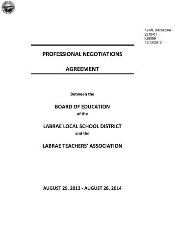 professional negotiations agreement - State Employment Relations ...