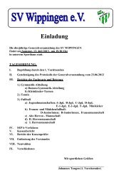 Einladung zur Generalversammlung - Wippingen