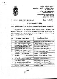 Re-designation of the posts in KVS - Kendriya Vidyalaya Sangathan