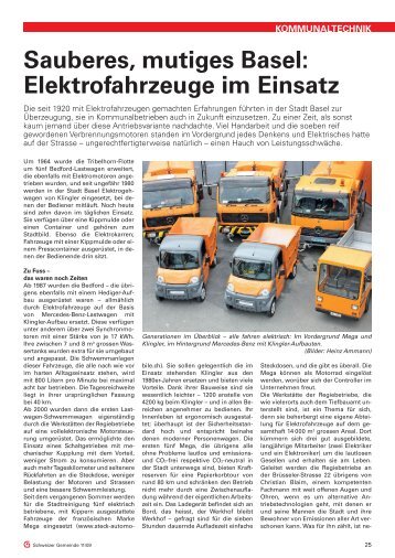 Sauberes, mutiges Basel: Elektrofahrzeuge im Einsatz