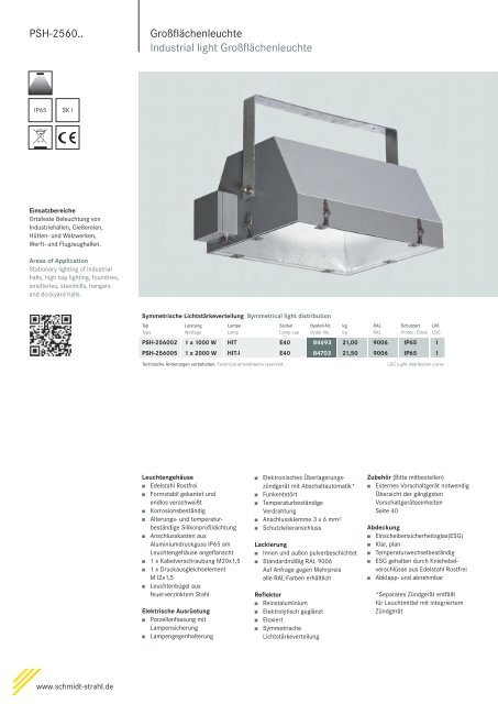 Industrieleuchten-Folder - Schmidt Strahl GmbH