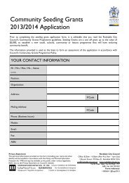 Seeding Grant Application Form - Rockdale City Council