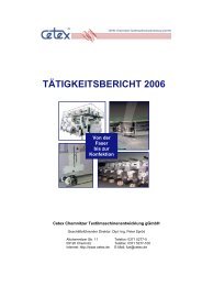 TÄTIGKEITSBERICHT 2006 - Cetex Institut für Textil