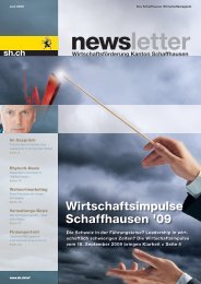 Ausgabe 2 -  Juni 2009 (7.5 MB) - Wirtschaftsförderung Kanton ...