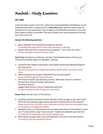 Macbeth+Study+Questions & Answers.pdf - English