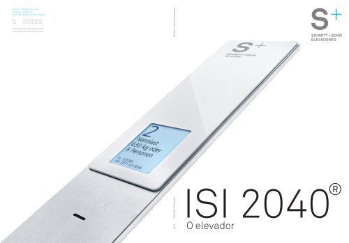 Prospecto ISI 2040 - Schmitt+Sohn Aufzüge