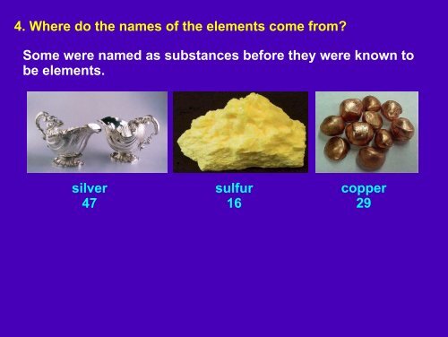 4. Where do the names of the elements come from? - Dixie State ...