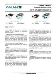 Datenblatt SNMP-Adapter - ONLINE USV-Systeme