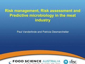 Workshop slides _Risk.pdf - Meat Industry Services