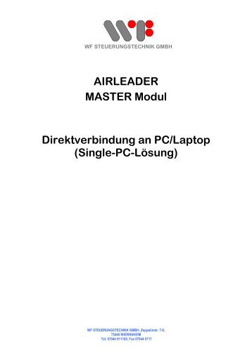 AIRLEADER MASTER Modul Direktverbindung an PC/Laptop ...