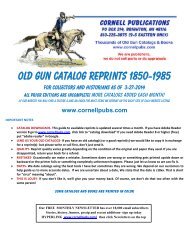 Old Gun catalog Reprints 1850-1985 - Cornell Publications