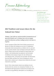 Presse-Mitteilung - Schmitt'n Hof Wohnau