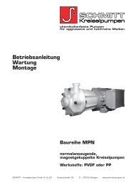 Betriebsanleitung - Baureihe MPN - SCHMITT-Kreiselpumpen