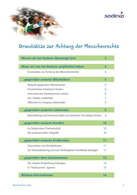 Menschenrechte - Sodexo