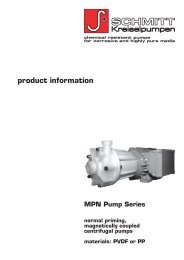 Description of the MPN Pump Series - SCHMITT-Kreiselpumpen