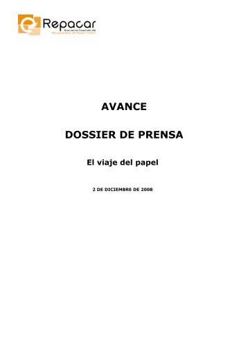 AVANCE DOSSIER DE PRENSA - Repacar