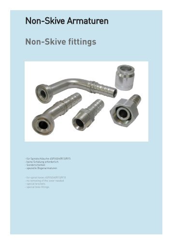 Non-Skive fittings - Schmitter Hydraulik GmbH