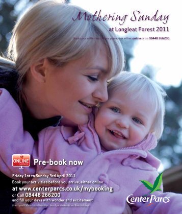 Mothering Sunday - Center Parcs