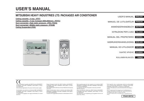user's manual mitsubishi heavy industries ltd ... - BVT Partners OÃœ