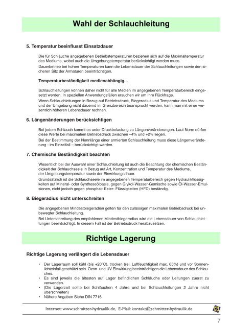 Kundencenter - Schmitter Hydraulik GmbH
