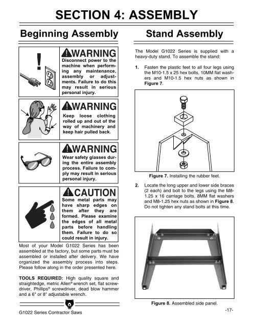 10 table saw - Grizzly Industrial Inc.