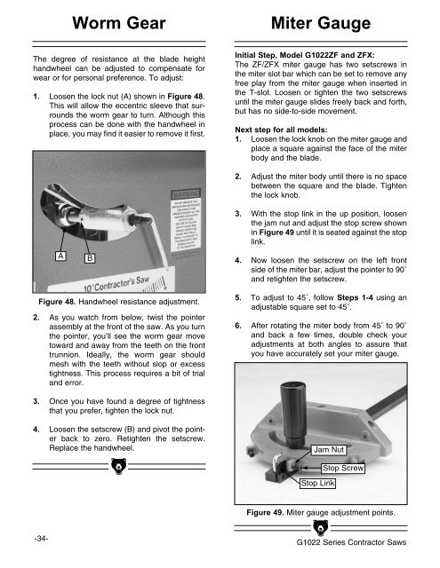 10 table saw - Grizzly Industrial Inc.