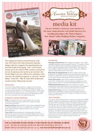 media kit - Your Hunter Valley Wedding Planner