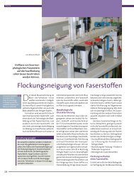 Flockungsneigung von Faserstoffen