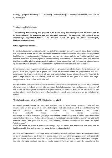 verslag workshop "Beeldvorming" (PDF)