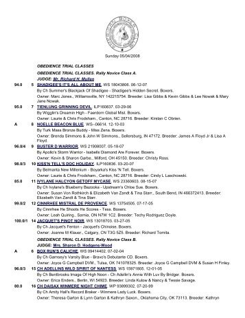 Rally - May 4 - American Boxer Club